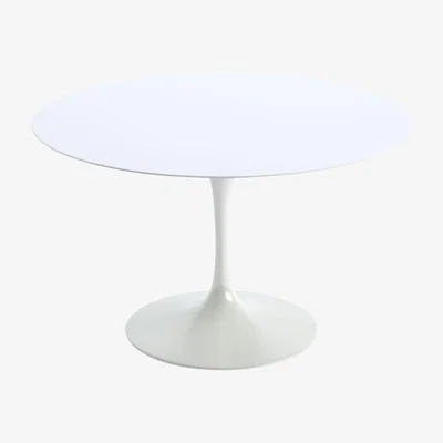 Heal's Knoll Saarinen Dining Table with White Base in White Laminate 120cm