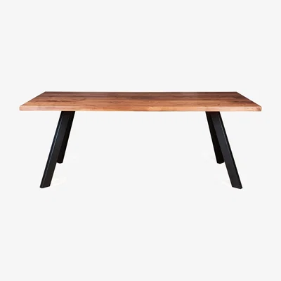 Heal's Heal's Madrid Table 260x90cm Smoked Oak Natural Edge Filled - Heal's UK Furniture