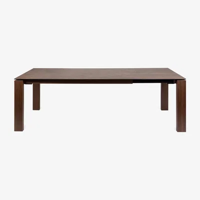 Heal's Heal's Massa Dining Table Bronze Top Walnut Leg 180cm - Heal's UK Furniture