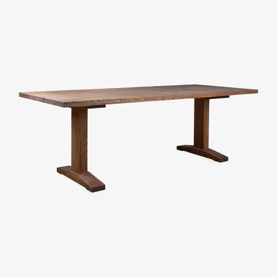 Heal's Heal's Lisbon Table 200x90cm Smoked Oak Chamfered Edge Filled - Heal's UK Furniture
