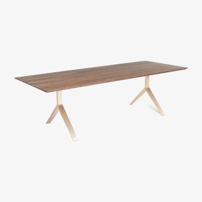 Heal's De La Espada Overton Table 1012 Seater Walnut Solid Brass - Heal's UK Furniture