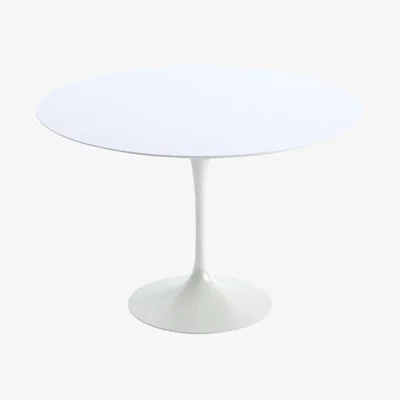 Heal's Knoll Saarinen Dining Table with White Base in White Laminate 107cm