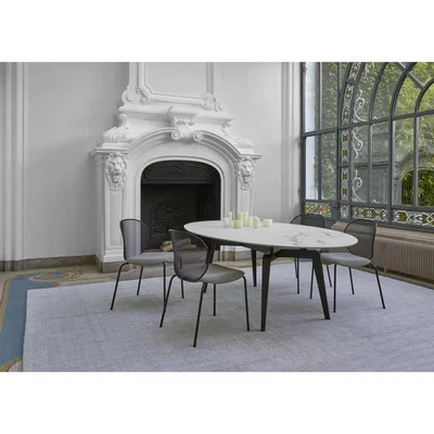 Heal's Ligne Roset Odessa Dining Table Marble Effect Ceramic Top - Heal's UK Furniture