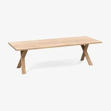 Heal's Heal's Oslo Table 260x90cm White Oak Chamfered Edge Filled - Heal's UK Furniture