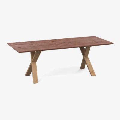 Heal's Heal's Oslo Table 220x90cm Natural Oiled Oak Straight Edge Not Filled - Heal's UK Furniture