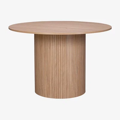 Homebase Batu Round Slatted Dining Table