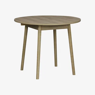 Homebase Callie Round Drop Leaf Dining Table - Oak Effect