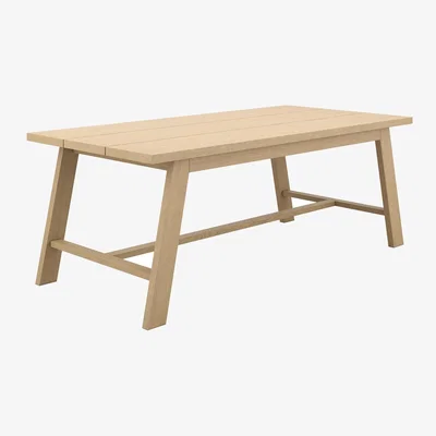 Homebase Bourton 8 Seater Wooden Dining Table - Latte