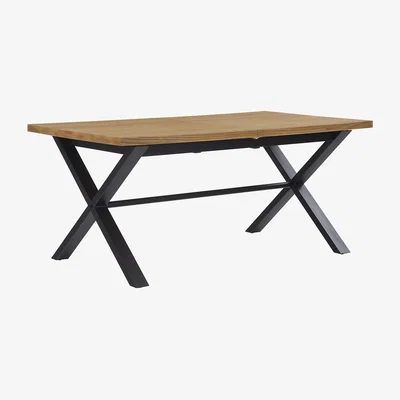 Homebase Albury Oak 6-8 Seat Extending Dining Table