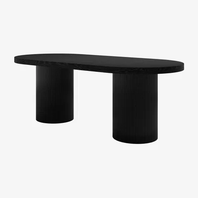 Homebase Rina 6 Seater Dining Table - Black