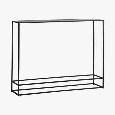 IO Living The Metal Frame Console Table Antique Silver