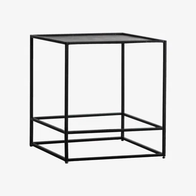 IO Living The Metal Frame Side Table Antique Silver