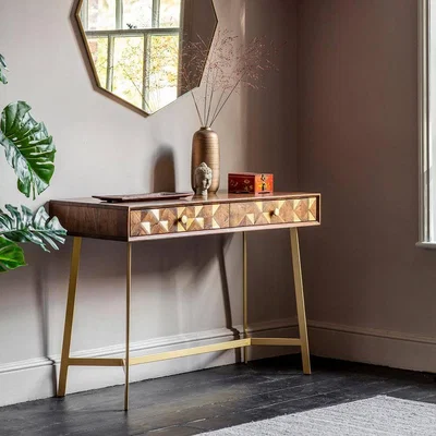 IO Living The Brass Console Table