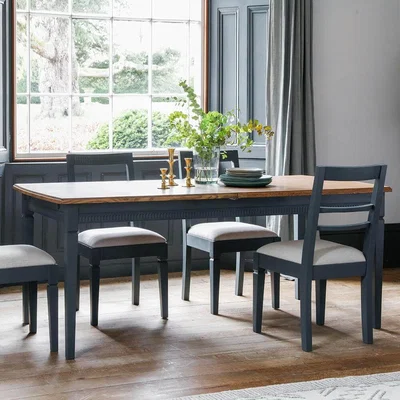 IO Living The Atlantic Extending dining Table Blue Grey (1.86m)
