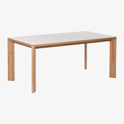 John Lewis Another Brand Lastra 8 Seater Dining Table, Mushroom/Oak