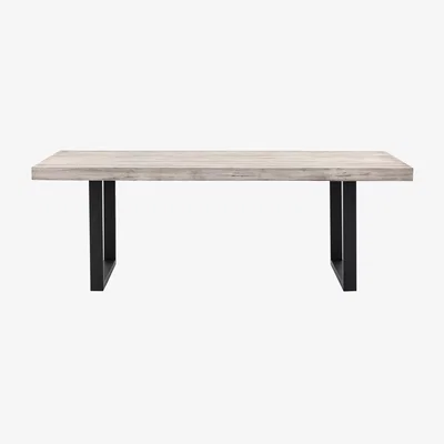 John Lewis Gallery Direct Taranto 8-Seater Rectangular Acacia Wood Garden Dining Table, Grey