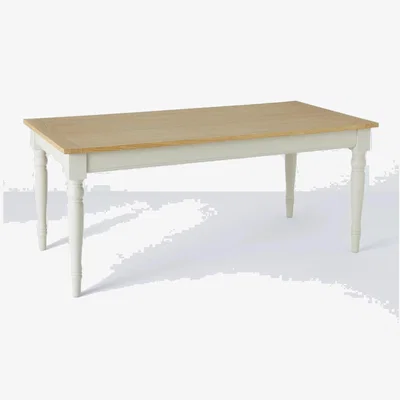 John Lewis John Lewis Foxmoor 8 Seater Fixed Dining Table, FSC-Certified (Acacia Wood), Oak & Cream