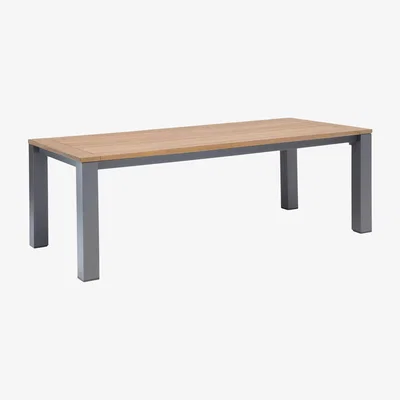 John Lewis KETTLER Elba Signature Rectangular Garden Dining Table, 220cm, Grey