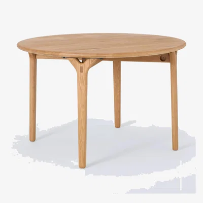 John Lewis John Lewis X-Ray Round Dining Table, Oiled Oak