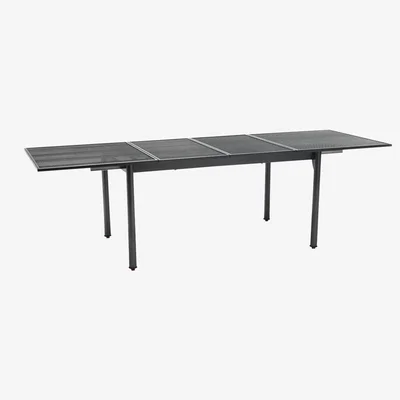 John Lewis John Lewis Henley by KETTLER 8-Seater Extending Rectangular Garden Dining Table, 150cm, Iron Grey