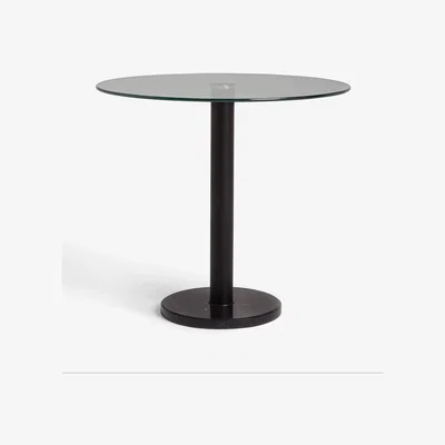 John Lewis John Lewis Enzo ANYDAY 2 Seater Marble Dining Table, 80cm, Black