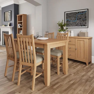 Knees Galister 120cm-160cm Light Oak Extending Dining Table