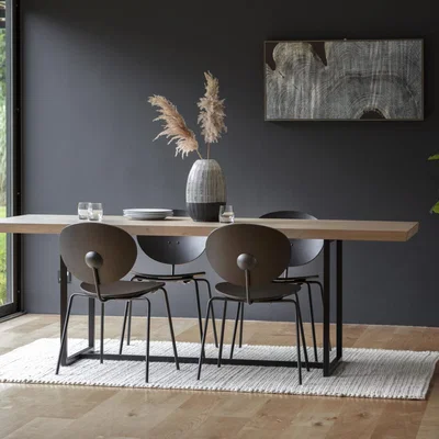 Knees Morton 200cm Wood Dining Table - Grey
