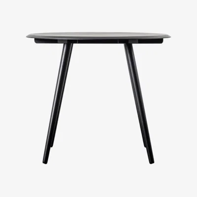 Knees Actium 90cm Rubber Wood Dining Table - Black