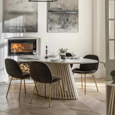 Knees Rosolie 200cm Dining Table - Natural / White