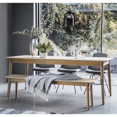 Knees Messina 200cm-252cm Light Oak Extending Dining Table