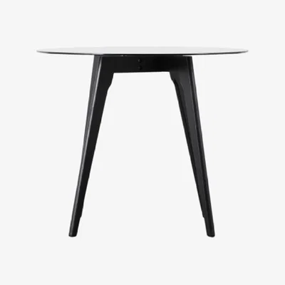 Knees Koropi 90cm Tempered Glass Dining Table - Black