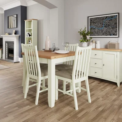 Knees Galileo 85cm Wood Extending Dining Table - White
