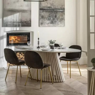 Knees Soho 200cm Dining Table - Natural / White