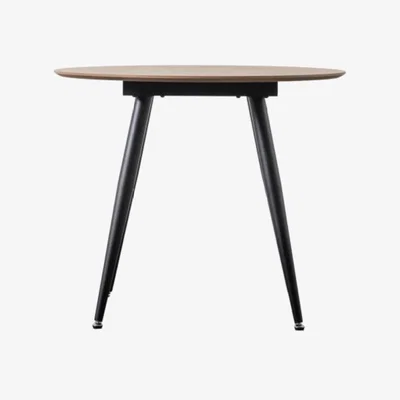 Knees Ashton 90cm Oak Veneer Dining Table - Natural