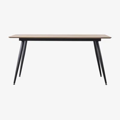 Knees Ashton 160cm Oak Veneer Dining Table - Natural