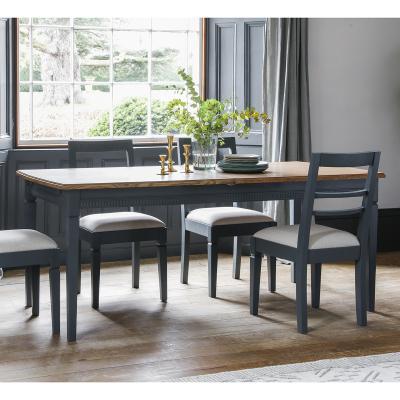 Knees Hellas 186cm-236cm Mahogany Extending Dining Table - Blue