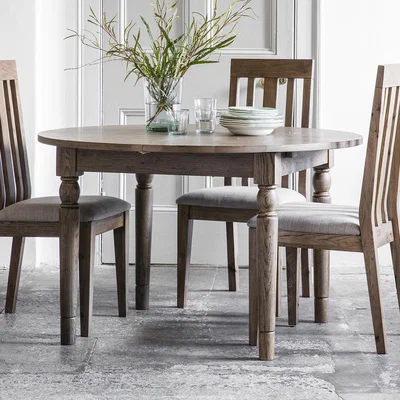Knees Spencer 120cm-155cm Light Oak Extending Round Dining Table