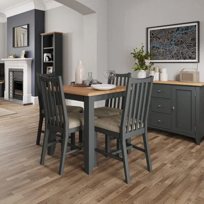 Knees Galileo 75cm Wood Dining Table - Grey