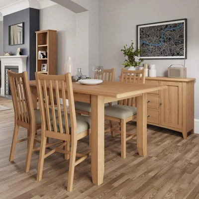 Knees Galister 160cm-200cm Light Oak Extending Dining Table