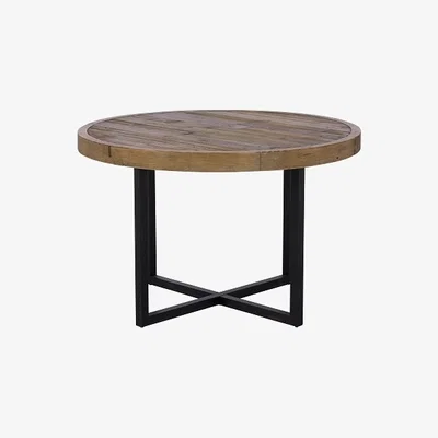 Knees Wyatt 120cm Reclaimed Wood Round Dining Table