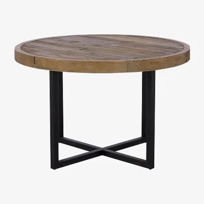 Knees Wyatt 120cm Reclaimed Wood Round Dining Table