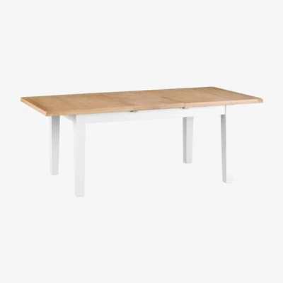 Knees Terranostra 160cm Wood Extending Dining Table - Old White