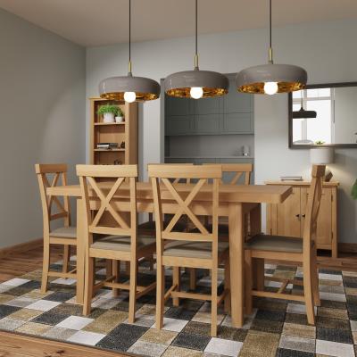 Knees Rara 120cm Rustic Oak Extending Dining Table