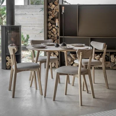 Knees Ashford 110cm Round Dining Table - Natural