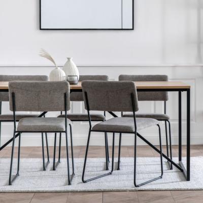 Knees Henley 180cm Oak Veneer Dining Table - Natural