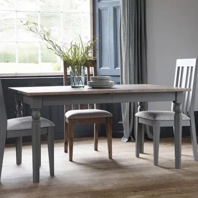 Knees Dean 150cm-240cm Acacia Wood Extending Dining Table - Grey