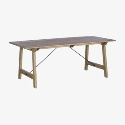 Knees Lark 200cm Light Reclaimed Wood Dining Table