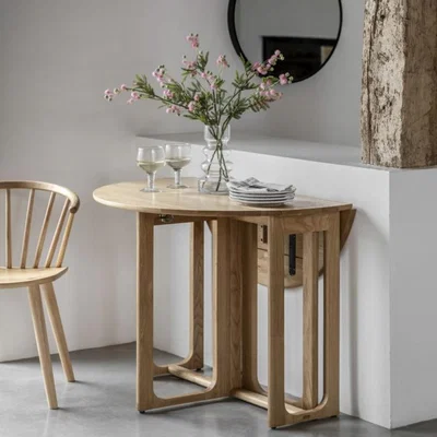 Knees Langley Folding Oak Dining Table - Natural