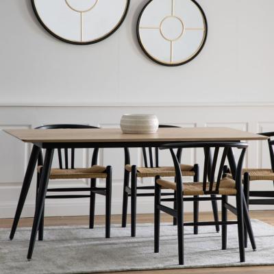 Knees Astley 160cm Oak Veneer Dining Table - Natural