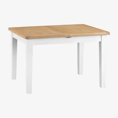Knees Terranostra 120cm Wood Extending Dining Table - Old White